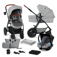 Количка KinderKraft Xmoov 2023, 3в1, Светло сива