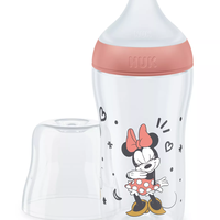 NUK Perfect Match Шише РР 260мл със Силиконов Биберон за Хранене M 3+ месеца Minnie Червено
