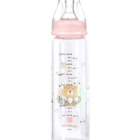 KikkaBoo Шише Стъклено 240мл Savanna Pink