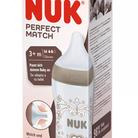 NUK Perfect Match Шише РР 260мл със Силиконов Биберон за Хранене M 3+ месеца и Сърце