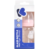 KikkaBoo Шише Стъклено 120мл Hippo Dreams Pink