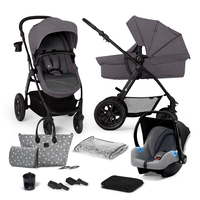 Количка KinderKraft Xmoov 2023, 3в1, Тъмно сива
