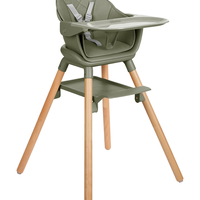 KikkaBoo Стол за Хранене 6в1 Woody Army Green 2024