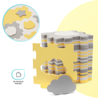  Мек пъзел с форми KinderKraft LUNO SHAPES, жълт 
