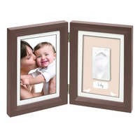 BABY ART ДЪРВЕНА ФОТО РАМКА ОТ 2 ЧАСТИ ЗА ОТПЕЧАТЪК И СНИМКА MY BABY TOUCH ОТ СЕРИЯТА TIMELESS CLASSIC БЯЛО ПАСПАРТУ