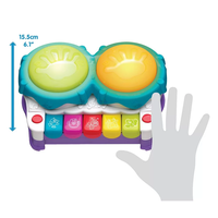 PLAYGRO МУЗИКАЛНА ИГРАЧКА 2В1 ПИАНО И БАРАБАНИ 12-36М