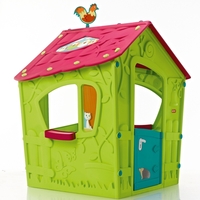  Пластмасова къща за игра Keter Magic Playhouse, Зелена/Синя/Розова 