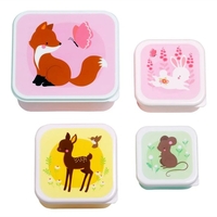 A Little Lovely Company Сет от 4 Кутии за Храна Forest friends