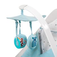 Шезлонг с вибрация и мелодии KinderKraft Felio, Светлосин