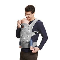  Ергономична раница за бебе KinderKraft MILO, Сиво 