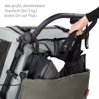 ABC Design Детска Количка за Колело Bicycle Trailer Tour Olive with 2 Comfort Seats & Air Wheels