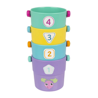 PLAYGRO АКТИВНА ИГРАЧКА КОФИЧКИ С ЖЕТОНИ ЗА БРОЕНЕ И СОРТИРАНЕ 12-36М