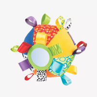 PLAYGRO ЗВЪНЯЩА МЕКА ТОПКА С ЕТИКЕТИ 3М+