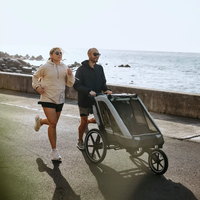ABC Design Детска Количка за Колело Bicycle Trailer Tour Olive with 2 Comfort Seats & Air Wheels
