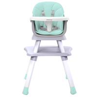 KikkaBoo Стол за хранене 6 в 1 EAT N PLAY MINT