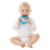 PLAYGRO ГРИЗАЛКА С ВОДА СИН РИНГ 3М+