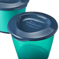 Tommee Tippee с вместимост 120 мл. 4м+ Комплект от 2 броя Големи контейнери за съхранение на храна  за употреба в хладилник или фризер