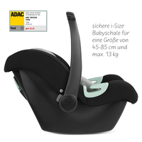 ABC Design Infant Car Seat Tulip i-Size for Newborn Babys Кош за Новородено Graphite