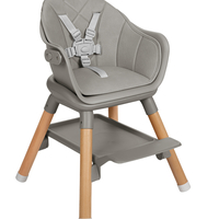 KikkaBoo Стол за Хранене 6в1 Woody Grey 2024