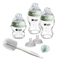 Tommee Tippee Комплект за Хранене на Новородено с 3 броя Самостерилизиращи се Стъклени Шишета Natural Start