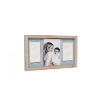 Petit ARTichaut Дървена Рамка за 2 Бебешки Отпечатъка и Снимка Blue Abstract