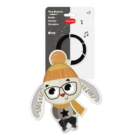 Tiny Love Мека текстилна бебешка Дрънкалка Заек от колекция Tiny Rockers с клипс за закачане на количка 0м+