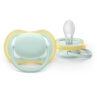 Philips AVENT SCF087/01 Комплект 2 Броя Ортодонтични Силиконови Залъгалки Ultra Air от 0-6м+ Пастелни Едноцветни в Кутия за Стерилизиране