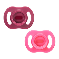 Tommee Tippee Ортодонтични Залъгалки Ultra Light Stay Put Силиконови от 0-6М+ 2 Броя Пурпурен и Розов Цвят