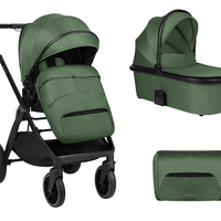 KikkaBoo Комбинирана Количка 2в1 с Кош за Новородено Tiffany Army Green 2024