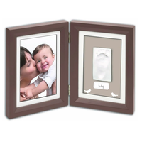 BABY ART ДЪРВЕНА ФОТО РАМКА ОТ 2 ЧАСТИ ЗА ОТПЕЧАТЪК И СНИМКА MY BABY TOUCH ОТ СЕРИЯТА TIMELESS CLASSIC БЯЛО ПАСПАРТУ