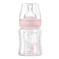 KikkaBoo Шише Стъклено 120мл Hippo Dreams Pink