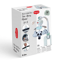 TINY LOVE Take Along Mobile от Серията Black&White Décor 3-в-1 Музикална Въртележка  с 3 Лесни Начина за Закачане с 5 Мелодии 0м+