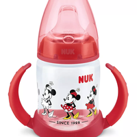 NUK First Choice РР Шише Temperature Control 150мл. със Силиконов Накрайник за сок Mickey Red