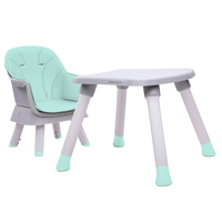 KikkaBoo Стол за хранене 6 в 1 EAT N PLAY MINT
