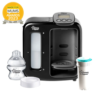 Tommee Tippee Perfect Prep Day & Night Уред за Приготвяне на Адаптирано Мляко с Дигитален Дисплей и Мека Нощна Светлина и Шише 125 мл 0м+
