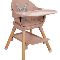 KikkaBoo Стол за Хранене 6в1 Woody Pink 2024