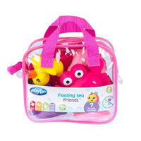 PLAYGRO ЖИВОТНИ ЗА БАНЯ РОЗОВ ЦВЯТ (7БР./ОП.) 6М+