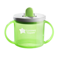 Tommee Tippee Чаша с Дръжки First Cup 4M+ с Твърд Накрайник Зелена