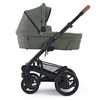 Mutsy NIO Sea Green  Модулна количка 2 в 1 комплект с черно шаси със седалка и кош за новородено
