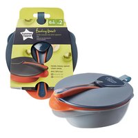 Tommee Tippee КУПА ЗА ХРАНА С КАПАК И ЛЪЖИЦА 7м+ (2 бр./оп.)