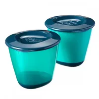 Tommee Tippee с вместимост 120 мл. 4м+ Комплект от 2 броя Големи контейнери за съхранение на храна  за употреба в хладилник или фризер