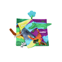 KikkaBoo Образувателна Текстилна Книжка с Чесалка Jungly Tails