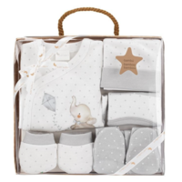 Interbaby Детски Комплект за Изписване Сив 5 Части 0-6М+ DSET03