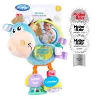 PLAYGRO Мека плюшена дрънкалка Кончето Хоп Троп, със 6 активности 3м+ Синя