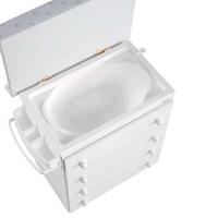 Скрин с вана за къпане и повивалник B970 white beige bears