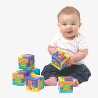 PLAYGRO МЕКИ КУБЧЕТА ЗА БАНЯ СИН ЦВЯТ (6БР./ОП.) 6М+