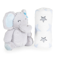 Cangaroo Одеало 90/75 с Играчка Elephant Blue 109596