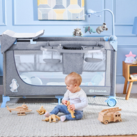 Бебешка кошара с аксесоари KinderKraft Joy full, Синя
