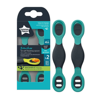 Tommee Tippee SMUSHEE 1-ва ЛЪЖИЦА ЗА САМОСТОЯТЕЛНО ХРАНЕНЕ 4м+ (2 бр./оп.), антибактериално покритие