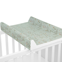 KikkaBoo Твърда PVC Подложка за Повиване 80х50см Secret Garden Green